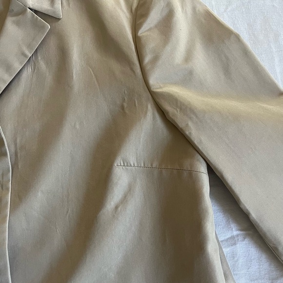 VTG Michael Kors Tan Italian Made Lined Silk Boxy Blazer/Jacket Womens Size 6 - Picture 7 of 13